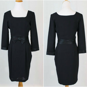 Vintage Laura Ashley Black Wool Blend Dress